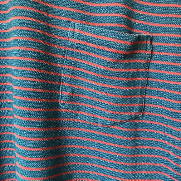 Madewell Drop-Sleeve Pocket Tee in Indigo Stripe - Picture 2 of 4